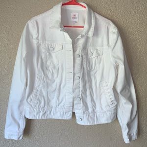 BRAND NEW White Lularoe Jean jacket size L